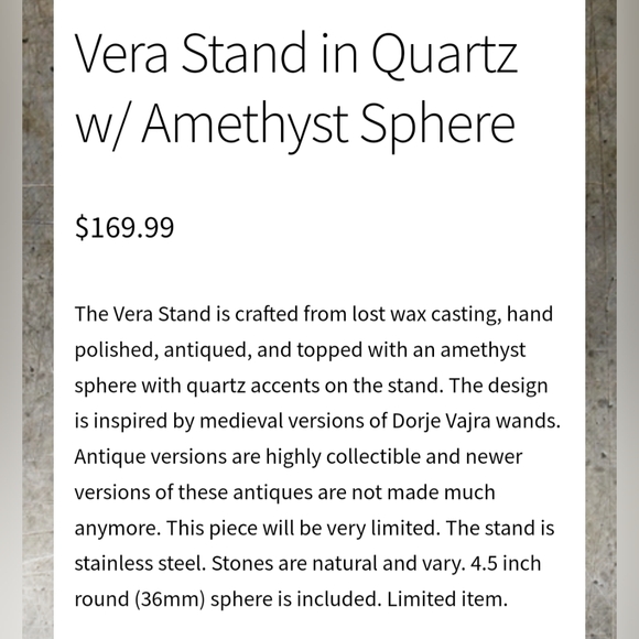 Evil Pawn Jewelry Amethyst Quartz Stainless steel Vera stand for crystals Boho - Picture 16 of 17